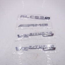 OEM ✔️Mercedes-Benz Chrome GLC63 AMG V8 Biturbo 4Matic Fender Badge Emblems picture