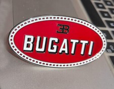 For Early Bugatti Front Radiator Grill Hood Badge Emblem Enamel Brass Metal picture