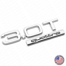 04-22 Audi Rear Trunk Deck Lid 3.0T Quattro Nameplate Emblem Badge Chrome picture