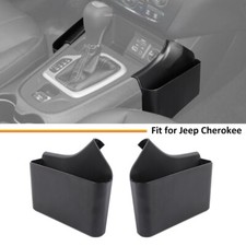 2x Gear Shift Side Storage Box Tray Organizer Accessories for 2014+Jeep Cherokee picture