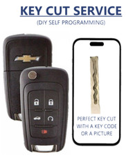 KEY CUT + Chevrolet Flip Remote Key 2010-2017 5 Buttons DIY PROGRAMMING picture