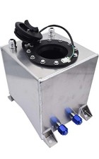 2.5 Gallon Universal Fuel Cell Tank Aluminum Polished Race Street Drift Strip 9. picture