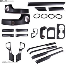 Matte Black Interior Dash Center Console Trim Cover Set Fits Tundra 2014-2021 picture