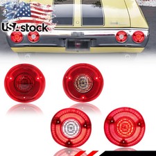 4X Red LED Rear Tail Brake Light & White Backup Lenses For 1972 Chevy Chevelle picture