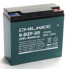 Chilwee 12V 20AH 6-DZF-20 Battery for scooter, motorbike picture