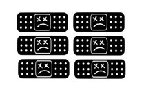 JDM Sad Band Aid Vinyl Decal Sticker Pack Car Scratch Window Truck Funny Oops picture