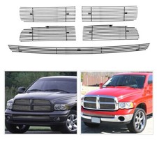 Billet Grille Fits 2002-2005 Dodge Ram Regular Model Chrome Front Grill Combo picture