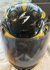 SCORPION EXO-400 Motorcycle Helmet  ( XL ) 7 5/8- 7 3/4   Black & Yellow picture