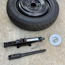 OEM Spare Tire W/ OEM Jack Kit  16’’ Fits: 2006-2012 Ford Fusion Compact Donut - picture