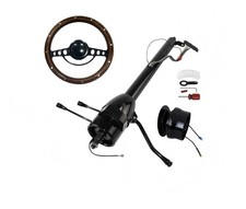 GM 32'' Black SS Automatic Tilt Steering Column w Shifter & 14'' Woody Wheel Kit picture