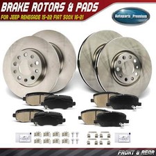 12Pcs Front & Rear Disc Brake Rotors & Ceramic Brake Pads for Jeep Renegade Fiat picture