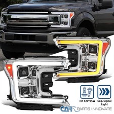 Fits 2018-2020 F150 Projector Headlights+Switchback LED Sequential Signal Strip picture