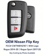 OEM 2014-2022 NISSAN ROGUE KEYLESS REMOTE FLIPKEY CWTWB1G767 H0561-4BA1B picture