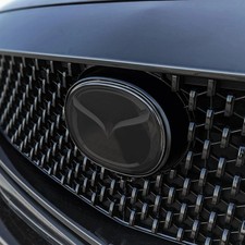 For 2025-2026 Mazda 3 Front Emblem Decal Precut Smoked Vinyl Overlay Tint picture