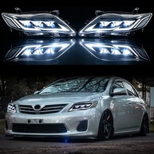 Pair For 2010 2011 Toyota Camry Sedan Full LED Sequential Headlights Assembly 2x picture