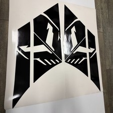 x2 2020-2026 C8 Corvette Graphics Sides Rear Fender Decals Jake Logo GLOSS BLACK picture