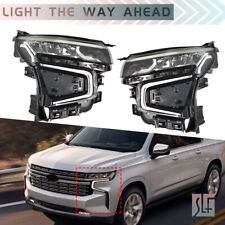 For 2021-2023 Chevy Tahoe/Suburban Full LED Headlight Clear Lens Right+Left Side picture