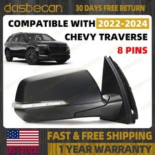 Right Side Mirror W/Turn Signal & Blind Spot For Chevy Traverse 2022-2024 8 Pins picture