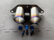 Custom Titanium Cup exhaust tips compatible w/ Porsche 911 GT3 GT3RS 997 picture