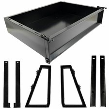 GTW Black Steel Golf Cart Cargo Box Kit for Yamaha Drive2 Golf Cart |2017 and up picture