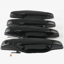 4PCS Outside Exterior Door Handle Black For 2007-2014 Cadillac Escalade ESV EXT picture