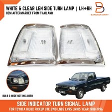 Chrome Clear Corner Turn Signal Lights Pair Fits Toyota Pickup 2WD 1989-1995 picture