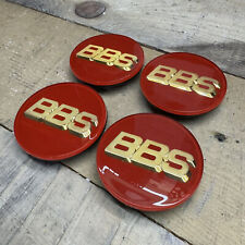 NEW RED AND GOLD BBS RS center Caps Black/silver Set Of 4 36112225190 picture