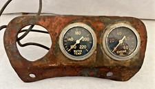 Vintage Gauge Set Oil & Water Temp Panel Hot Rod Steampunk Old Antique Rustic picture
