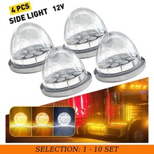 4-40x Watermelon Light Side Marker Turn Signal Amber+White for Truck Trailer 12V picture