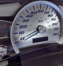US Speedo Stainless Steel Gauge Face Kit Blue Text & Matching Pointers GM 03-06 picture