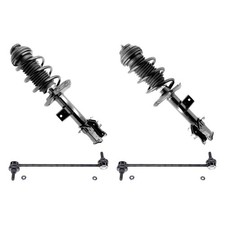 For Fiat 500L 14-17 Front Complete Strut Assemblies & Stabilizer Bar Link Kit picture