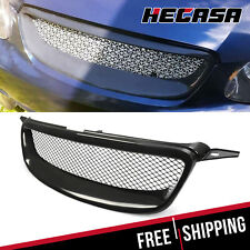 HECASA For 2003-07 Toyota Corolla Mesh ABS Front Grille Glossy Black Metal Hood picture