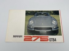 FERRARI 275 GTB4 LONG NOSE | FACTORY SALES BROCHURE | PROSPEKT | DEPLIANT #13/66 picture