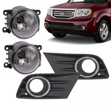 Pair For 2012 2013 2014 2015 Honda Pilot Left Right Fog Lights Lamps W/ Cover picture