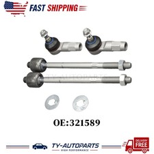 Pair Front Inner & Outer Tie Rod End Kit For 03-12 Maserati Quattroporte picture