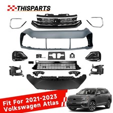 For 2020-2023 Volkswagen Atlas Front Bumper Grille Valance Fog Light Cover Kit picture