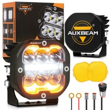 AUXBEAM 3'' 168W LED Cube Pods Off Road Driving Lamps Work Light Bar DRL Amber picture
