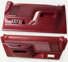 1987-1991 Ford F150 F250 F350 Bronco OriginalRed Door Panels w/ Power Window OEM picture