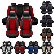 For Nissan Full Set Leather Seat Covers Front Rear 5-Seats Car Pickup Truck SUV picture