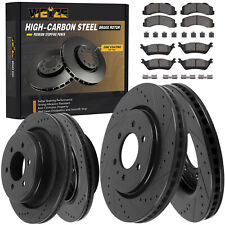 Front Rear HIGH CARBON Steel Brake Rotors + Brake Pads for Ford F-150 2012-2020 picture