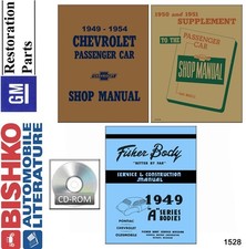 1949-1954 Chevrolet All Models Fisher Body Factory Shop Service Manual CD picture