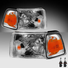 For 2001-2011 Ford Ranger Chrome OE Headlights+Corner Turn Signal Lights W/Bulb picture