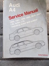 Audi A4 Workshop Repair Service Manual 1996-2001 Paperback by Bentley Used VG picture
