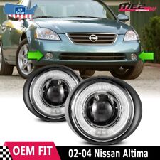 For 02-04 Nissan Altima Replacement Halo Projector Fog Lights Clear Lens Bumper picture