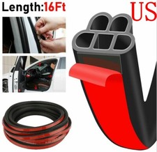 5M Universal Car Door Rubber Weather Seal Hollow Strip EPDM Noise Weatherstrip picture