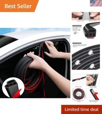 32.8Ft Car Door Seal Strip - Double Layer L Shape Automotive Weather Stripping picture