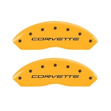 MGP Fits 4 Caliper Covers Engraved Front & Rear C5/Corvette Yellow Finish picture