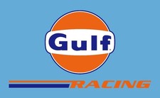 GULF RACING FLAGS 3FT X 5FT PORSCHE 356 912 911 930 924 944 993 964 904 917 908 picture