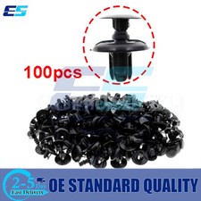 100pcs Black Nylon Bumper Fender Clips Trim Retainer for Honda 91501-S04-003 picture