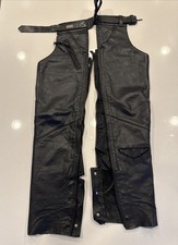 Vtg Harley Davidson Leather Motorcycle Chaps | Willie G | USA Made | Women’s XS picture